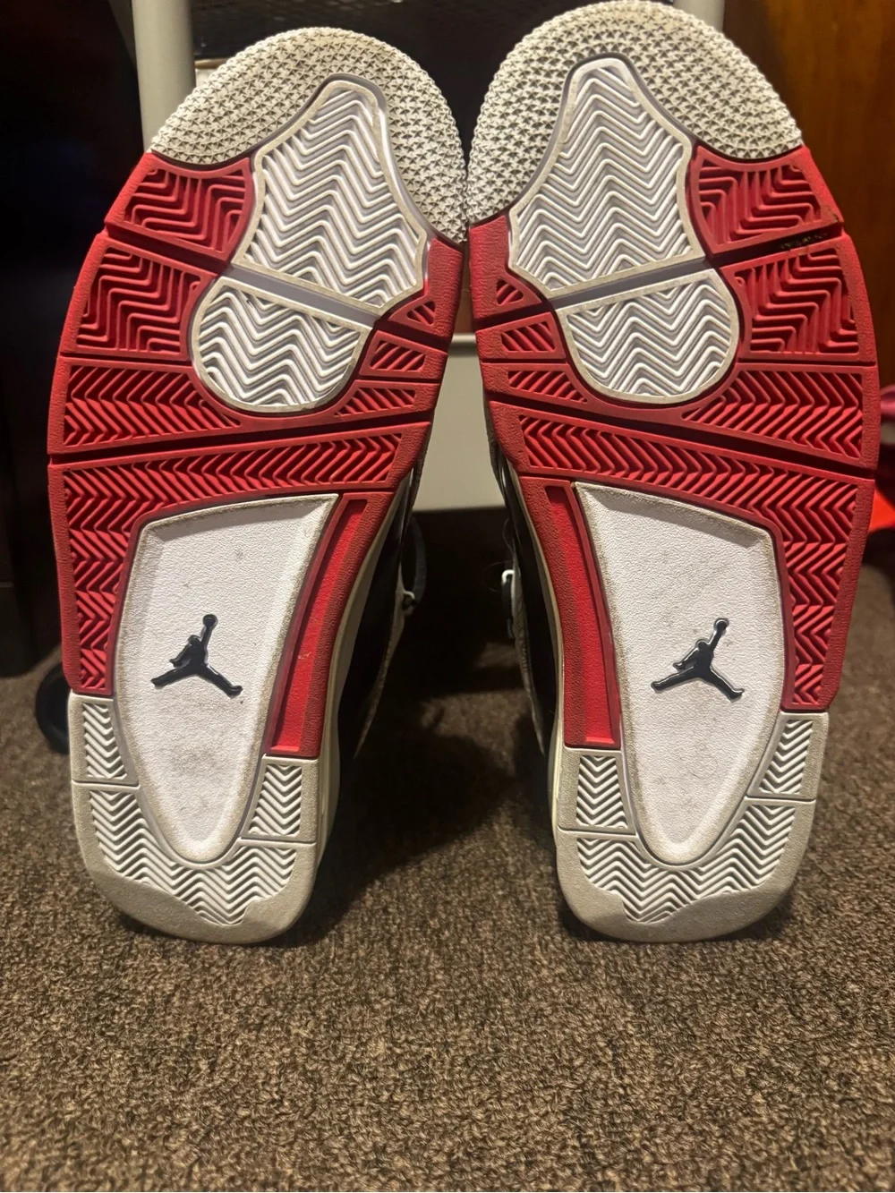 Jordan Dub 0s Red Black & White Size 11.5